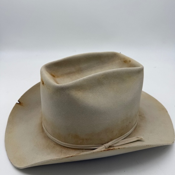 Vintage Resistol 4 X Beaver Hand fished aged Cowboy hat - Picture 1 of 6